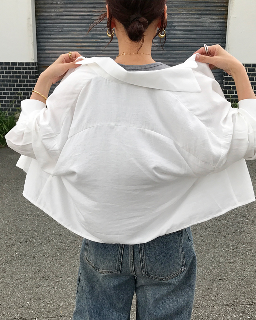 クロップドロングスリーブシャツ | ファッション通販サイト NUGU