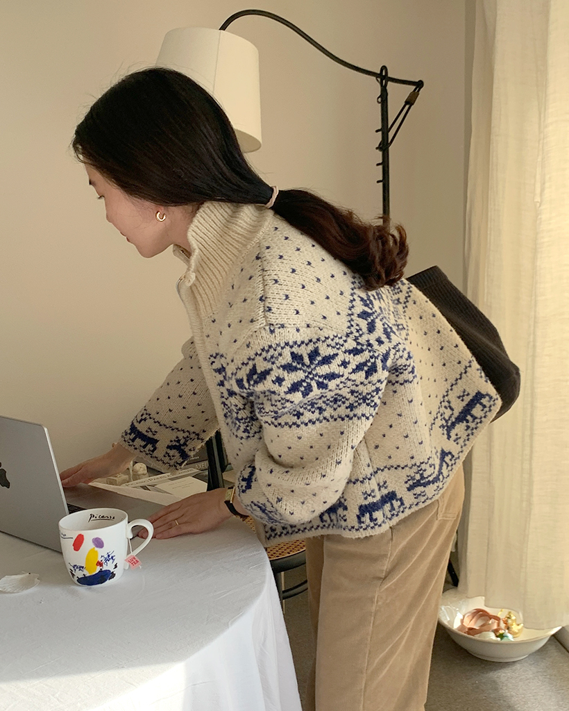 BEST 50]ノルディックジップカーディガン | ファッション通販サイト NUGU