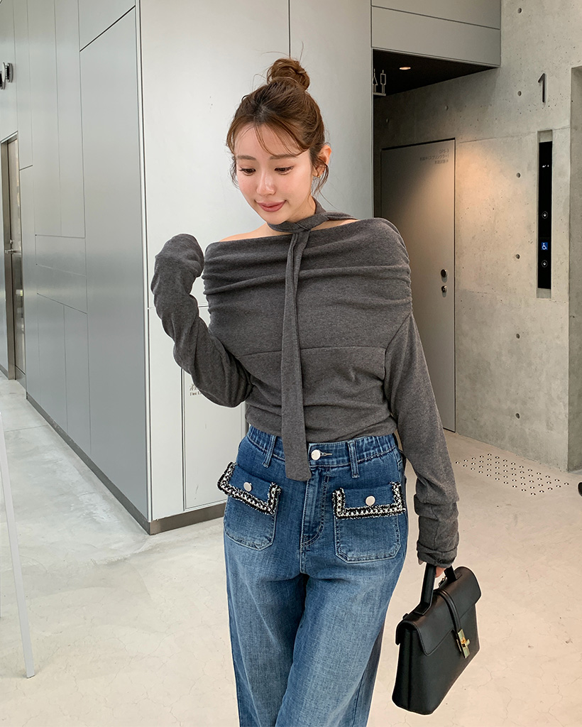 タイセットオフショルTシャツ