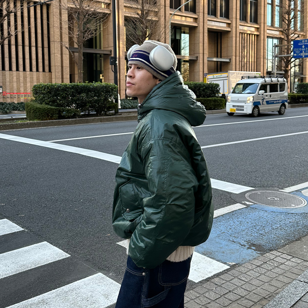 ユニセックスグロッシーフードダウンジャンパー | ファッション通販