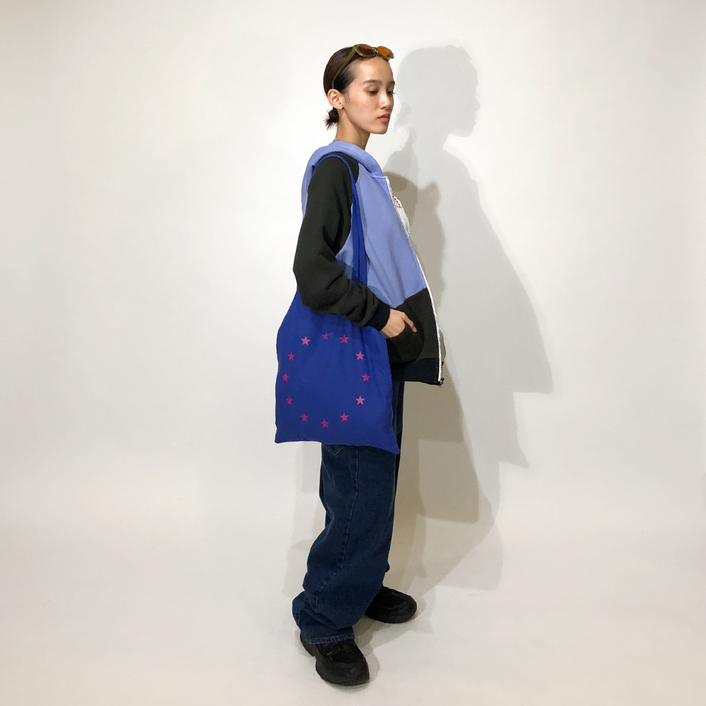 F04288 超美品 Ecoalf 1.0 トートバッグ ベージュ/ネイビー F04288 超美品 Ecoalf 1.0 トートバッグ ベージュ/ネイビー