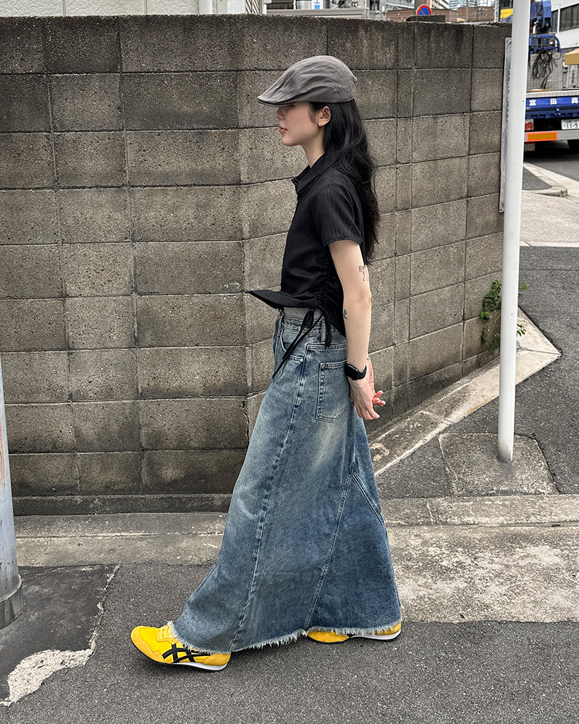ウォッシングデニムロングスカート | ファッション通販サイト NUGU