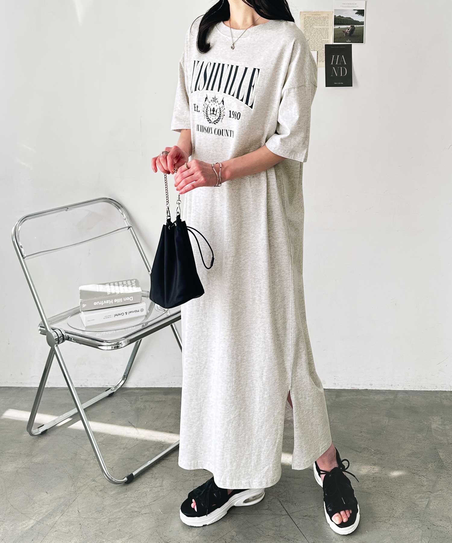 3枚セット Tシャツ、ワンピース アソートロゴプリントTシャツワンピース | ファッション通販サイト NUGU