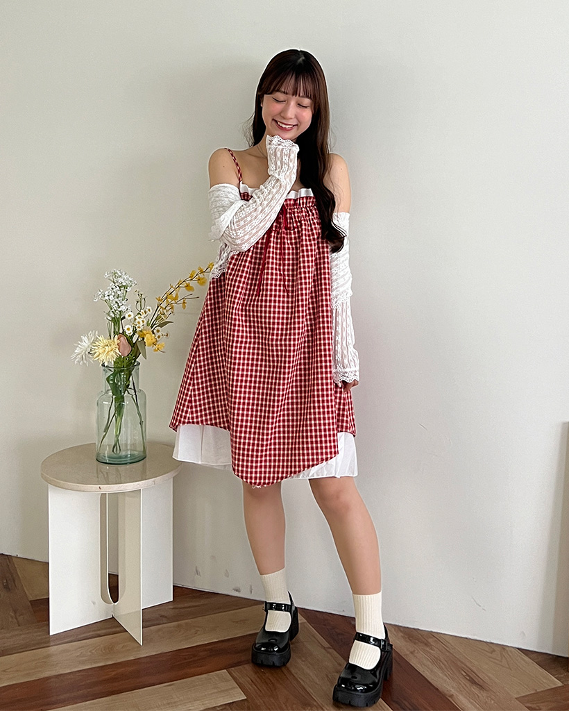 リボンキャミソールミニワンピース | ファッション通販サイト NUGU