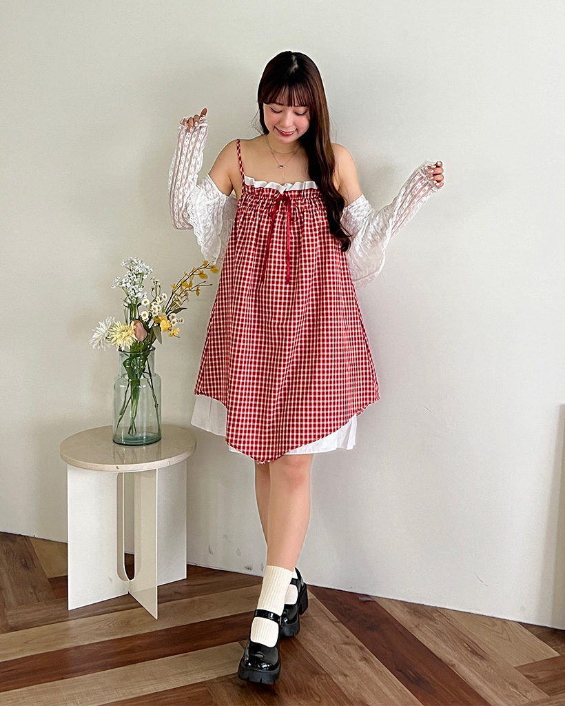 リボンキャミソールミニワンピース | ファッション通販サイト NUGU