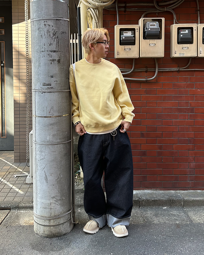 （ユニセックス）カジュアルラウンドスウェットシャツ