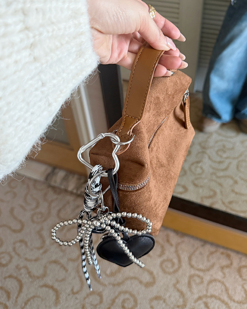 ハートリボンチェーンキーリング