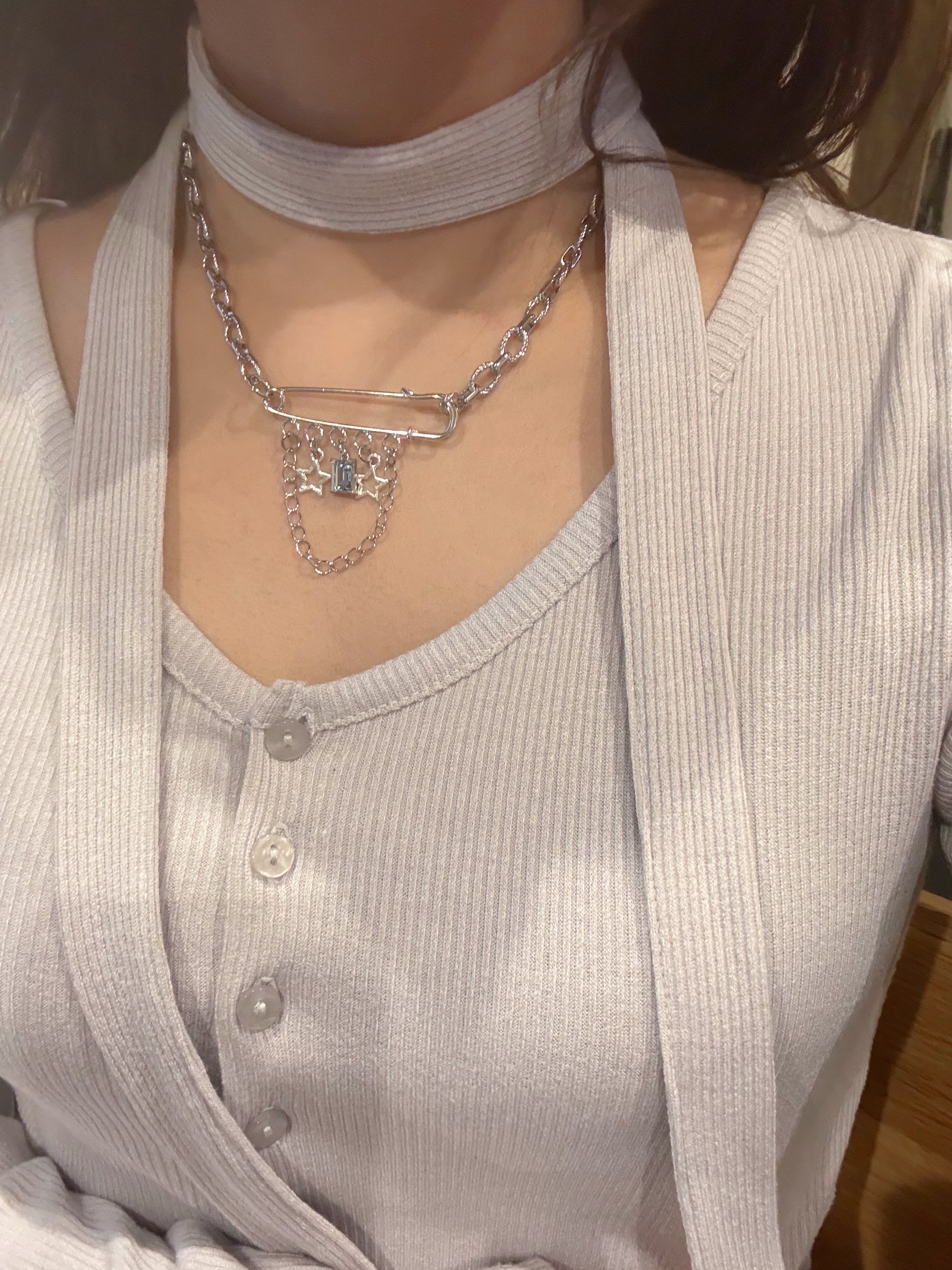 アクセサリー n_t1007 安全ピンネックレス | ファッション通販サイト NUGU