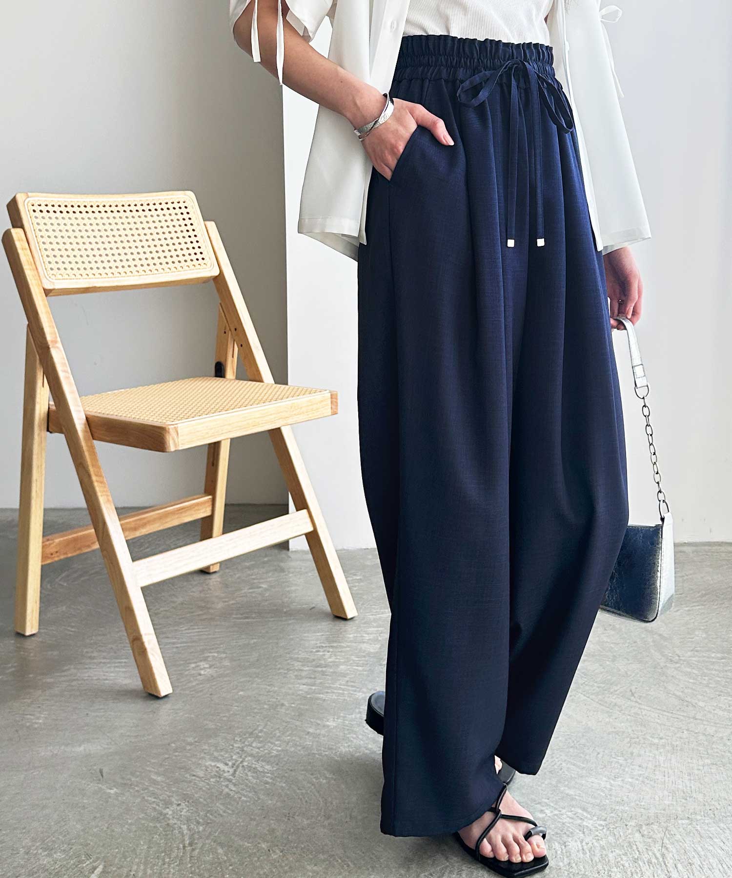 新色追加/5サイズ展開】春夏にぴったり。上品見え！ダブルタックワイド