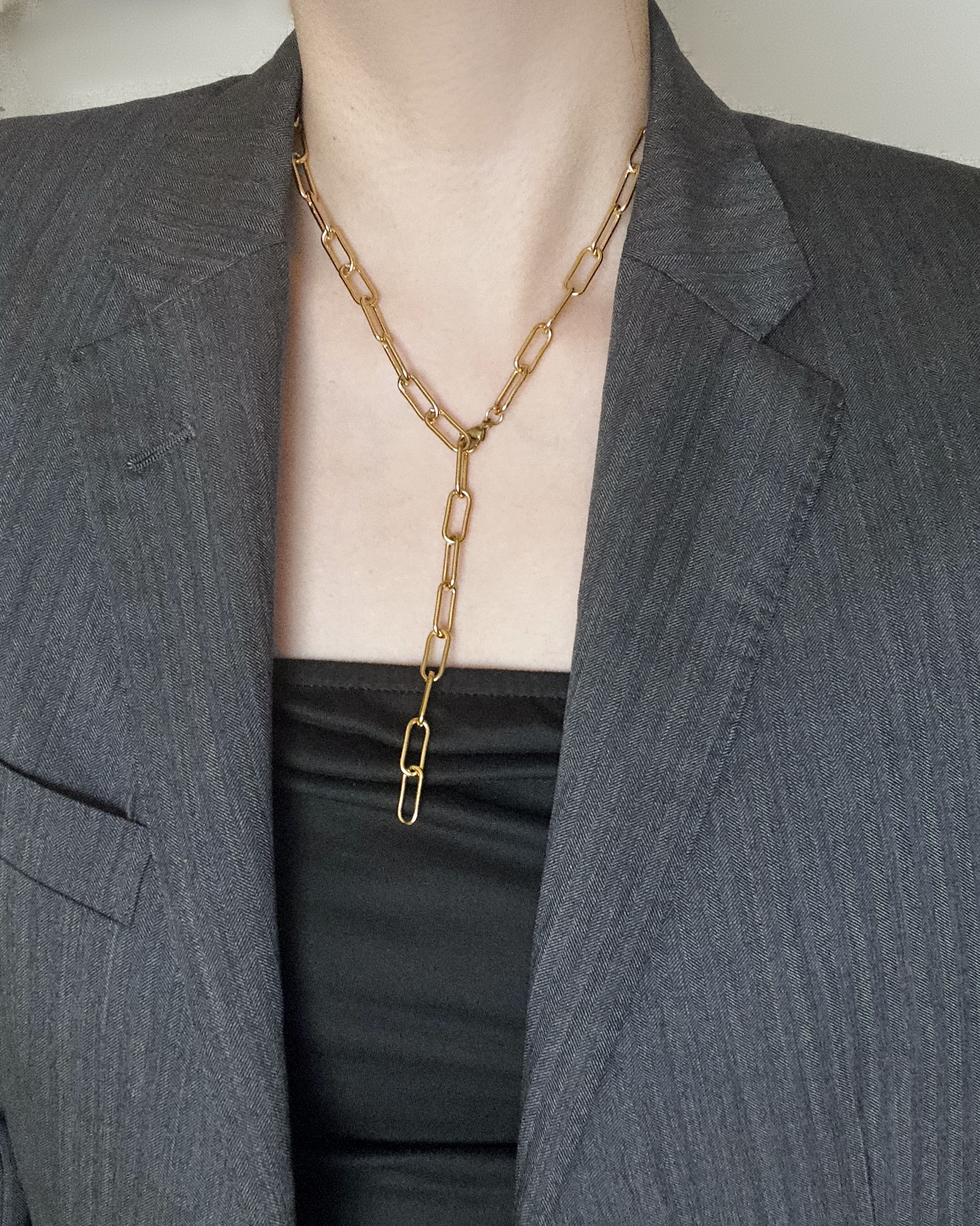 ステンレス 3way ゴールドチェーンネックレス | ファッション通販