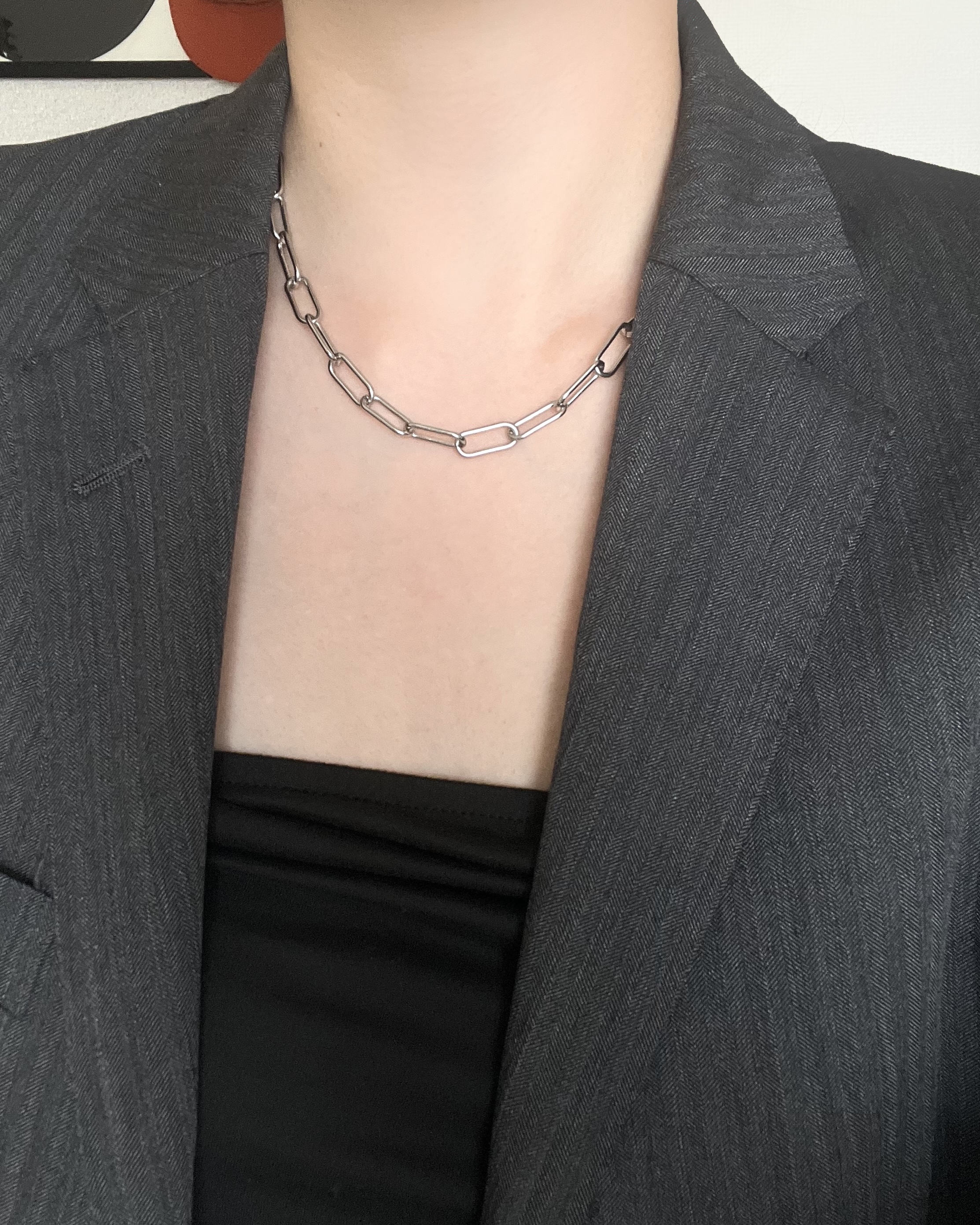 ステンレス 3way シルバーチェーンネックレス | ファッション