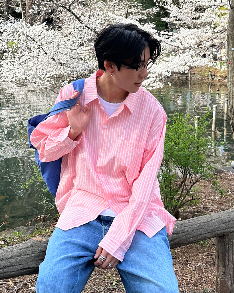 シアサッカーストライプシャツ | ファッション通販サイト NUGU