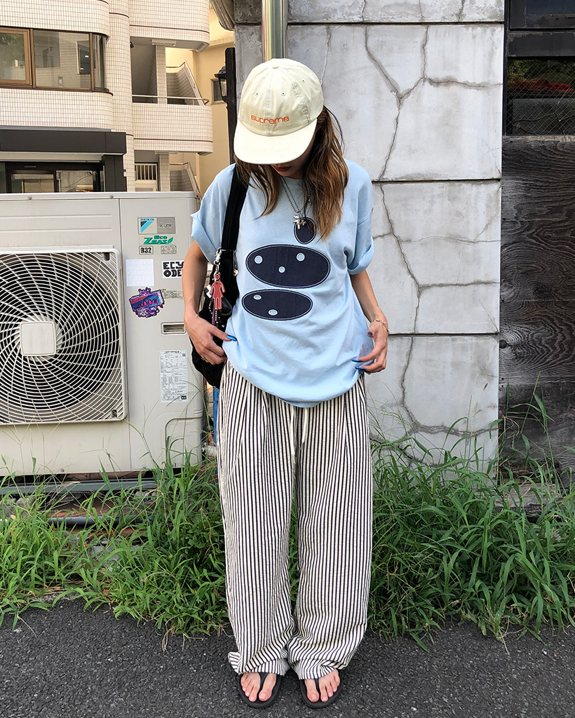 るる商品です リンクルワイドストライプパンツ | ファッション通販サイト NUGU