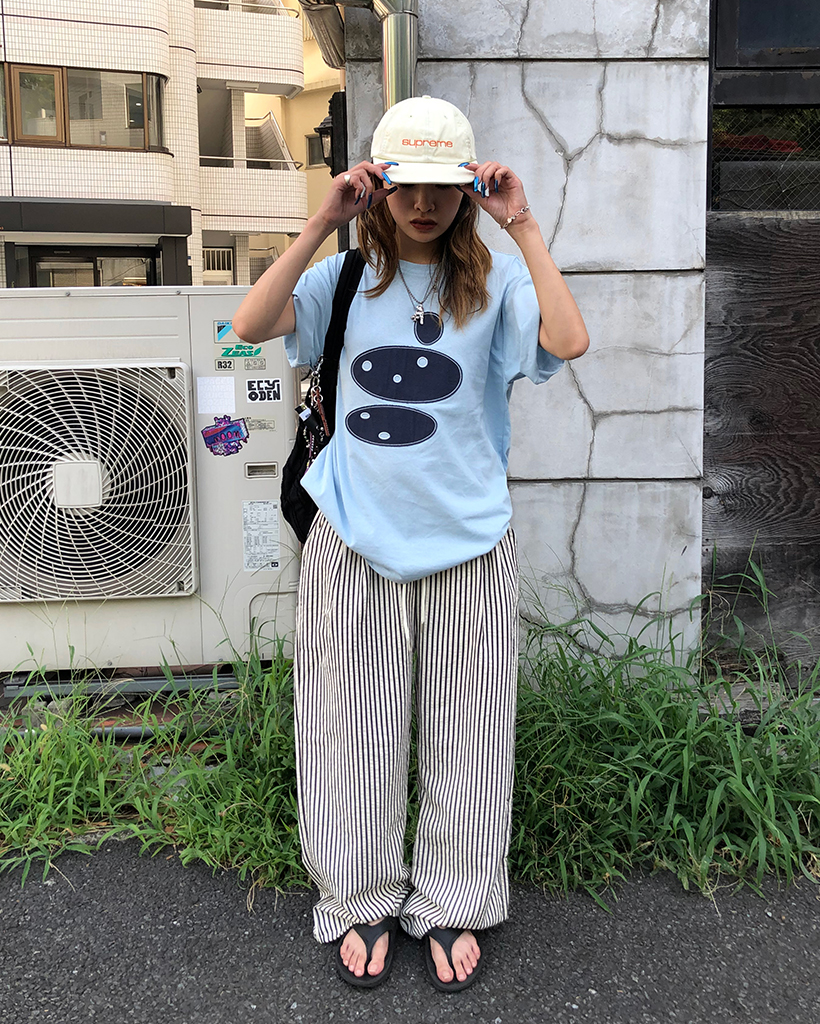 るんる リンクルワイドストライプパンツ | ファッション通販サイト NUGU