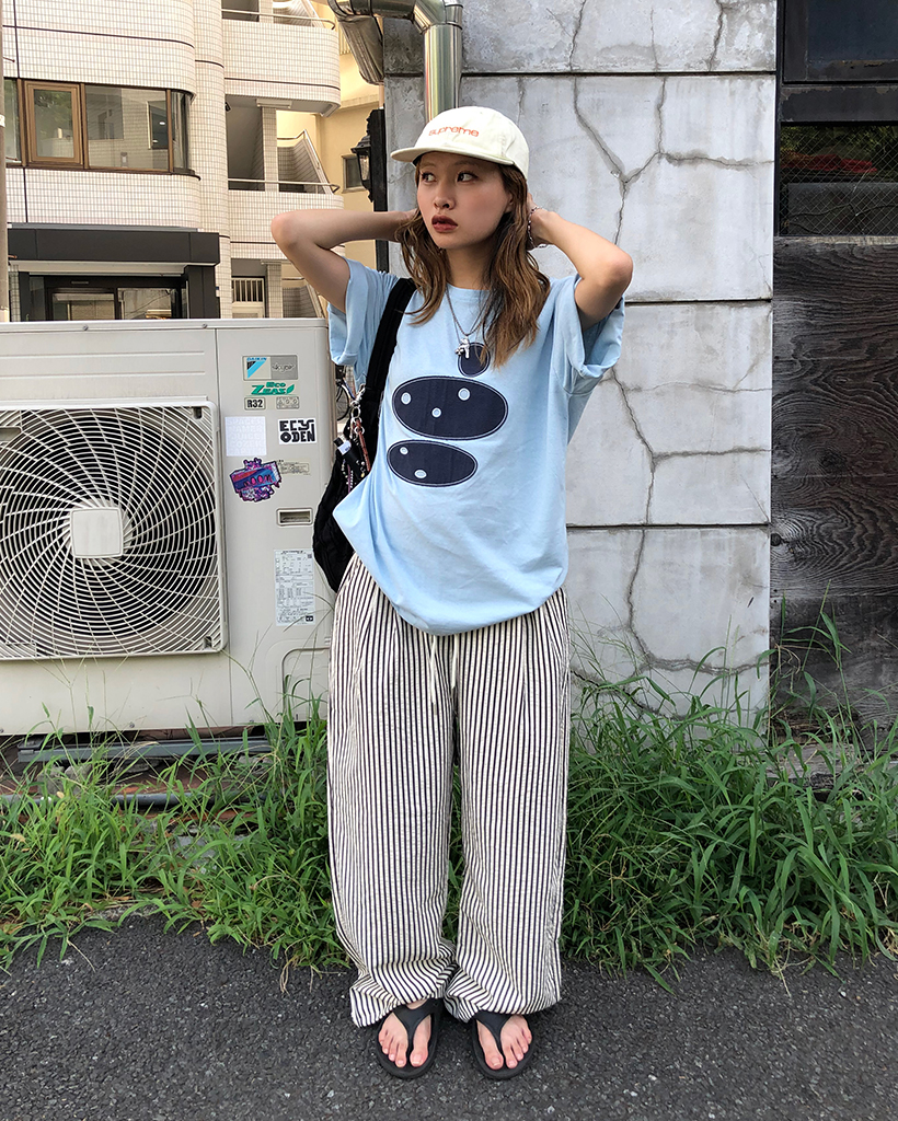 リンクルワイドストライプパンツ | ファッション通販サイト NUGU