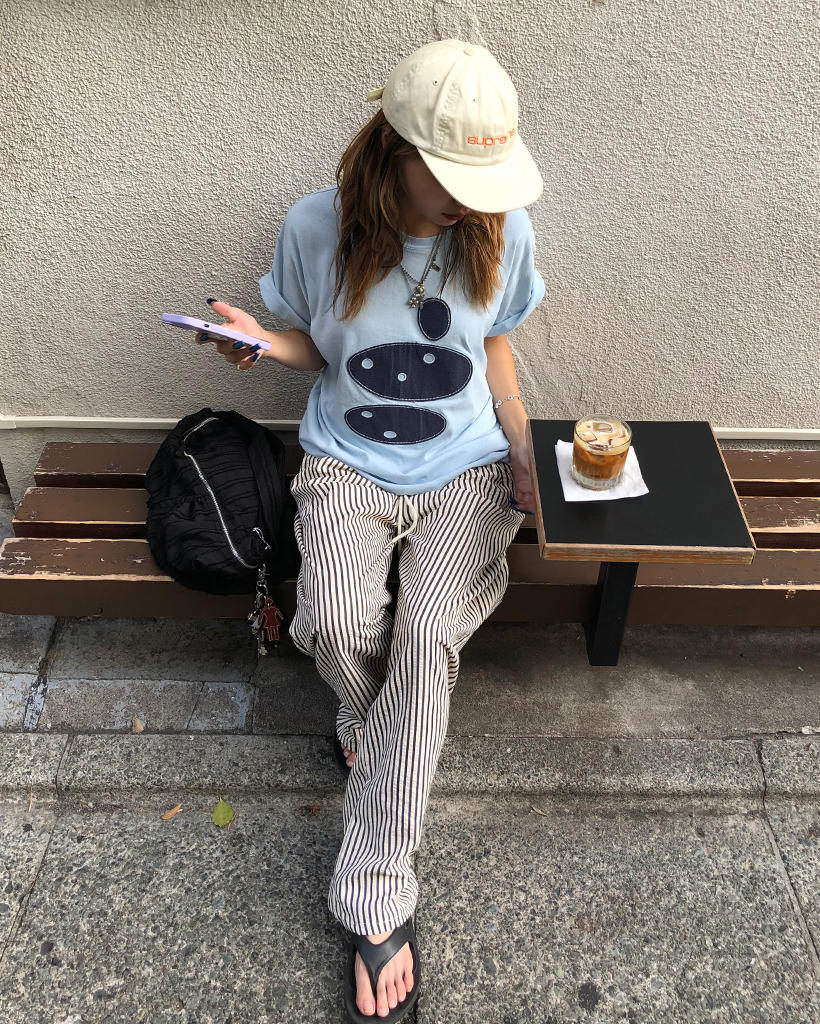 リンクルワイドストライプパンツ | ファッション通販サイト NUGU