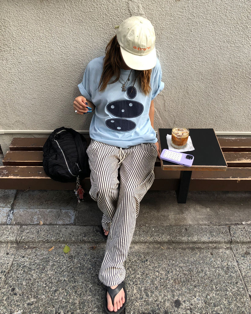 リンクルワイドストライプパンツ | ファッション通販サイト NUGU