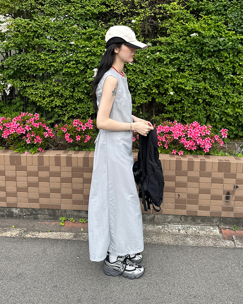 バックシャーリングポイントロングワンピース | ファッション