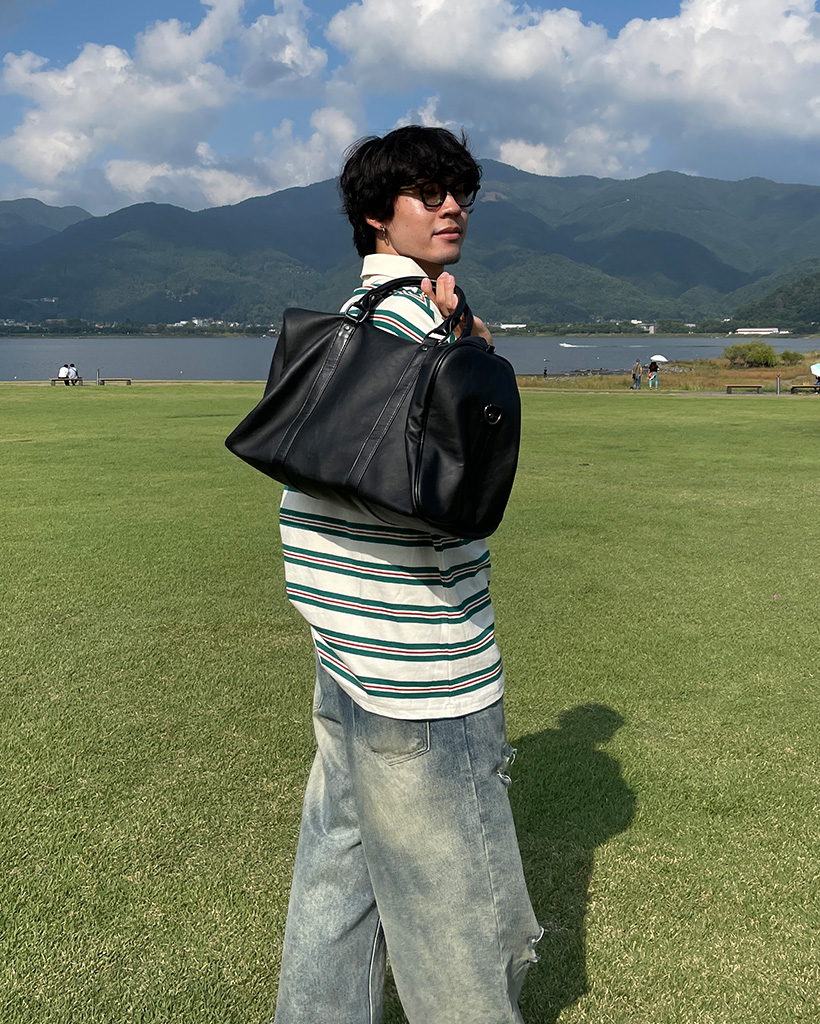 ユニセックス）ボーダーカラー長袖Tシャーツ | ファッション通販サイト