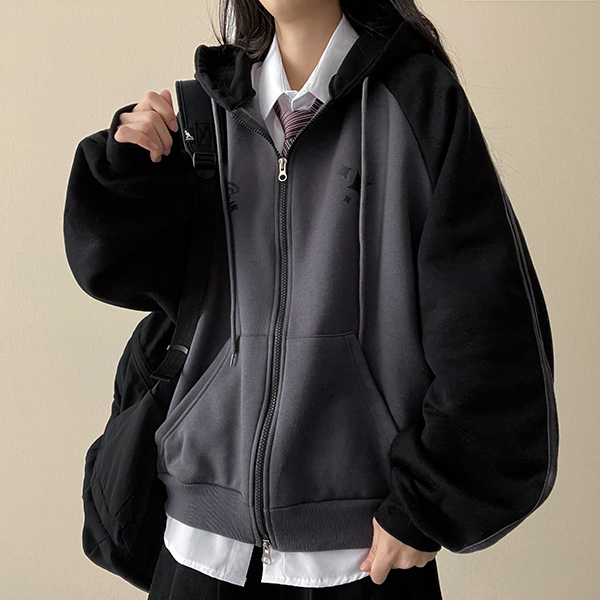 2way)スター星フード付きパーカー | ファッション通販サイト NUGU