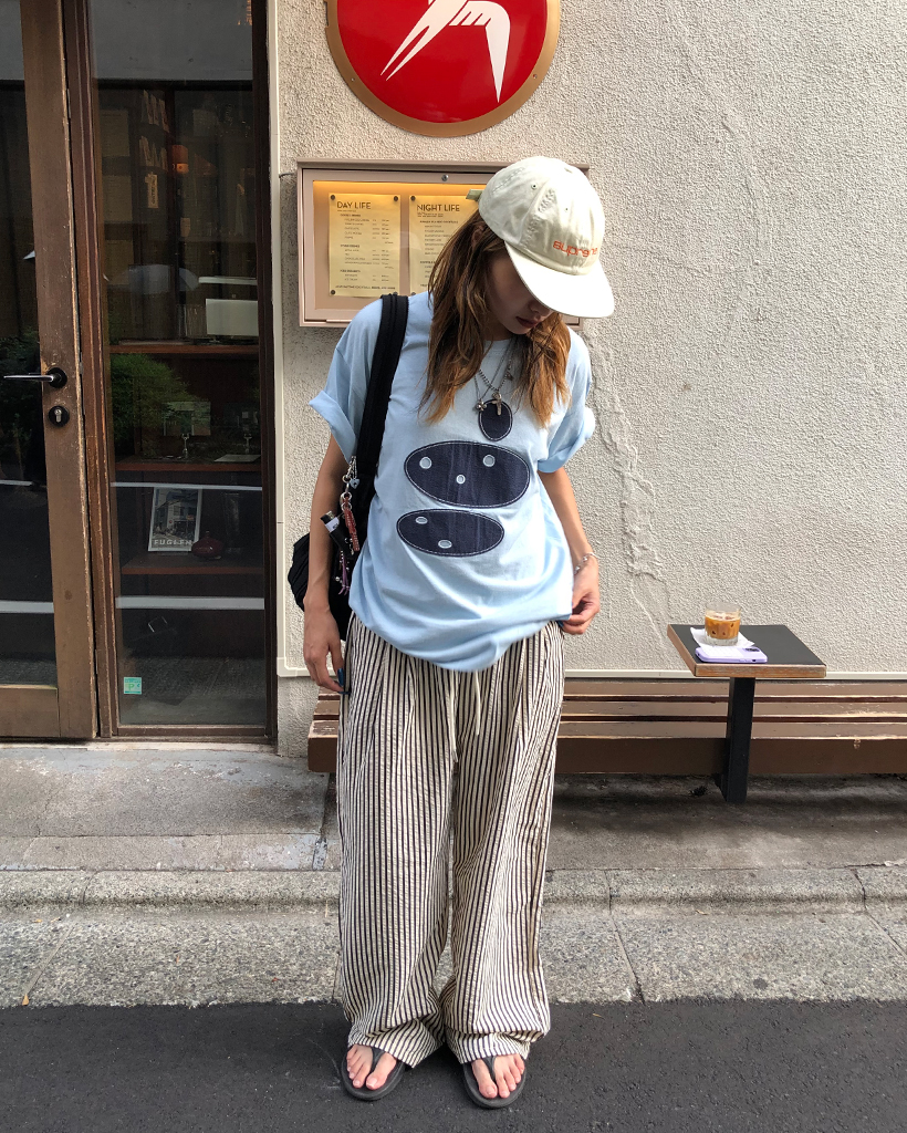 リンクルワイドストライプパンツ | ファッション通販サイト NUGU