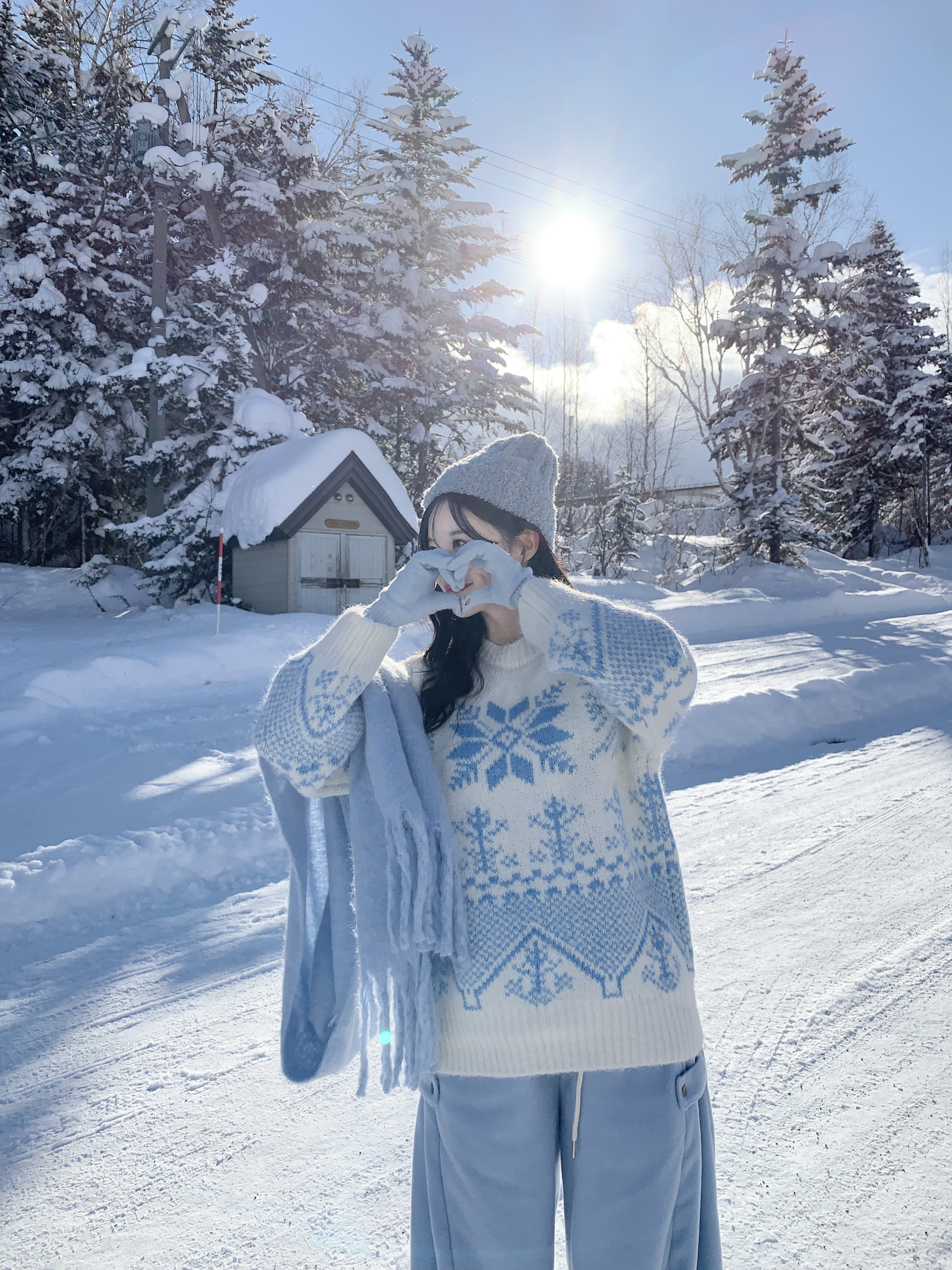 雪花ノルディック柄ニット | ファッション通販サイト NUGU