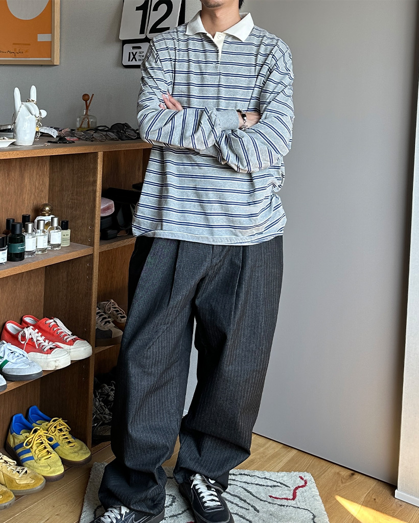 ユニセックス）マルチボーダーカラー長袖Tシャーツ | ファッション通販