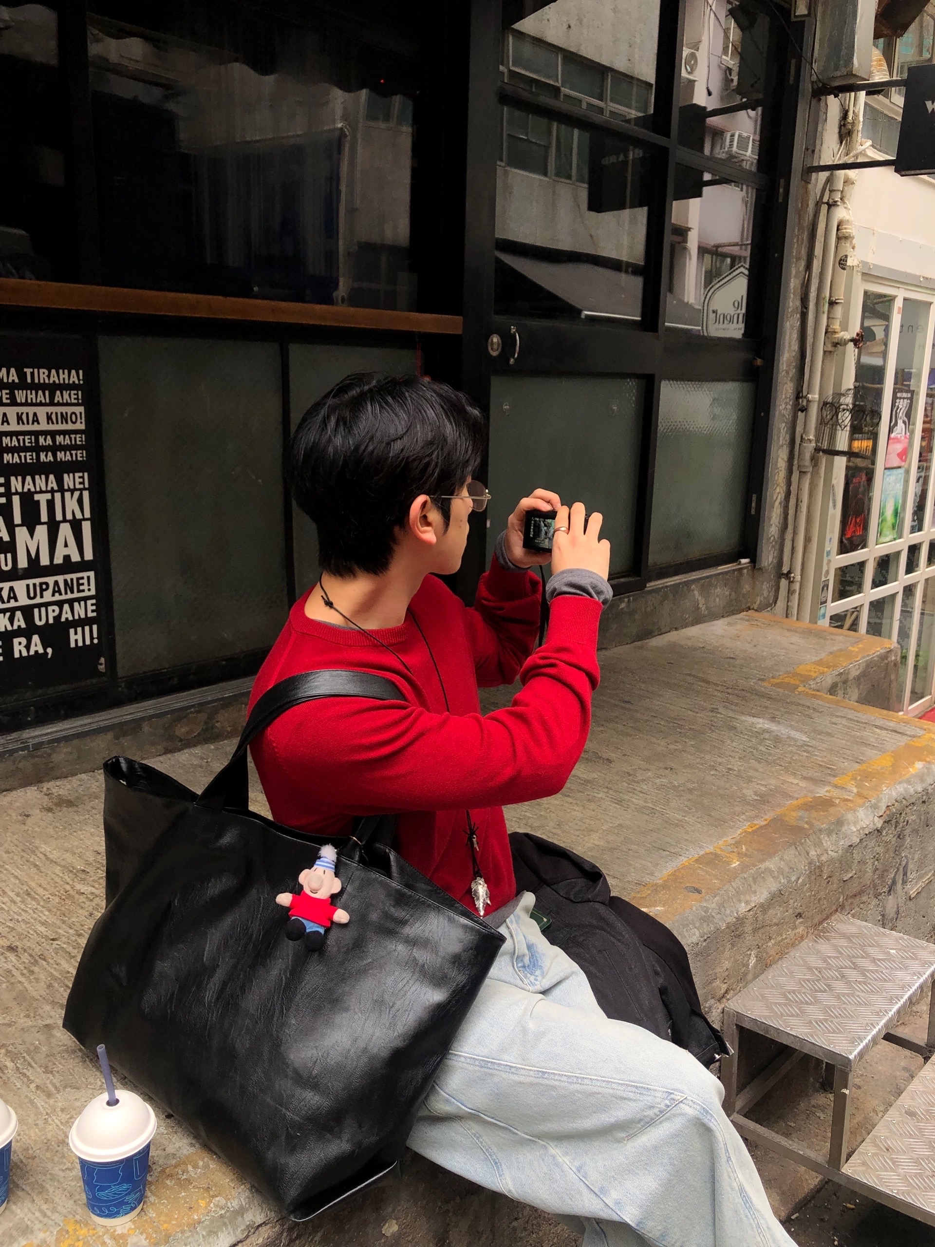 たっぷり収納 レザーショルダーバッグ