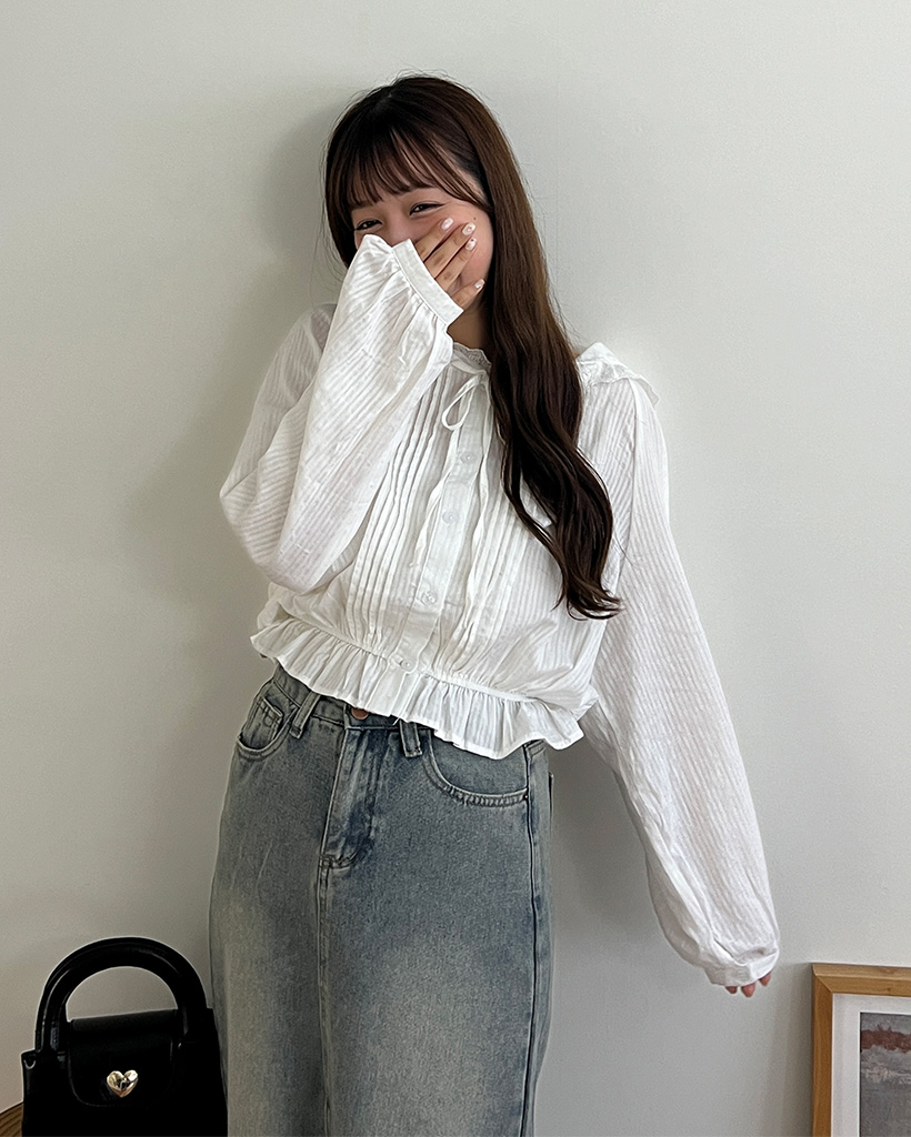 ピンタックレースパーカーブラウス | ファッション通販サイト NUGU