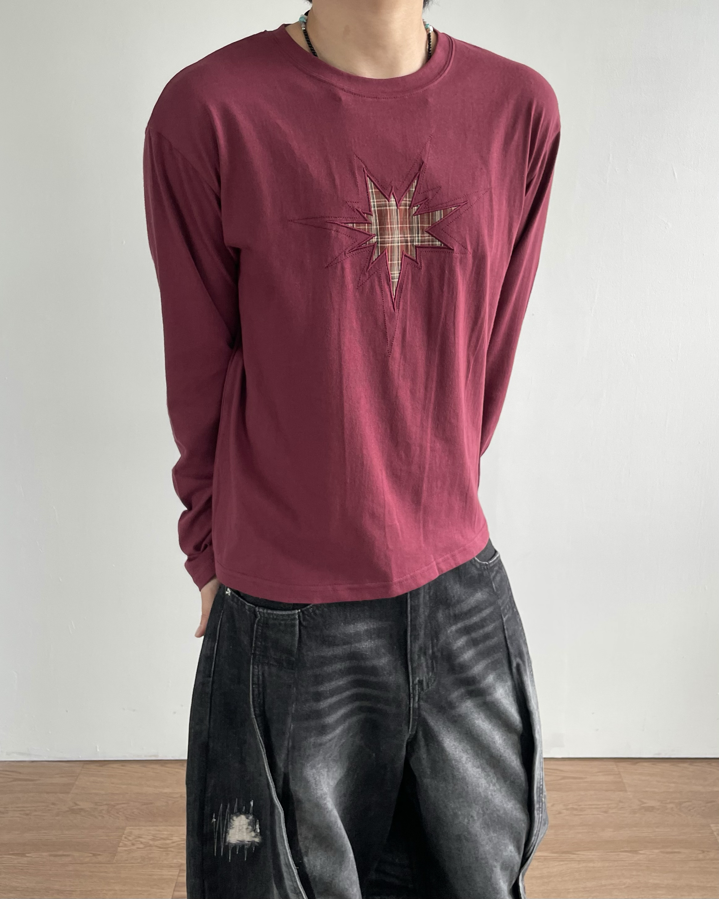 チェック柄トップスTシャツ