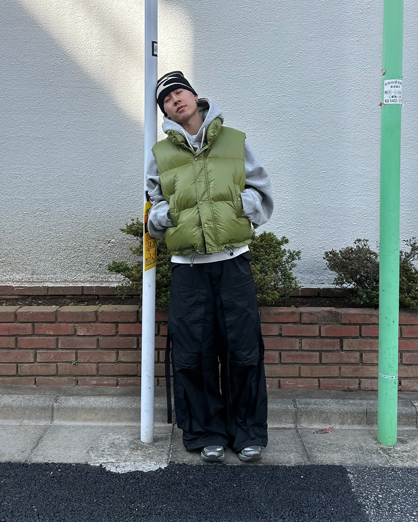 ユニセックス）シンプルオープンダウンベスト | ファッション通販