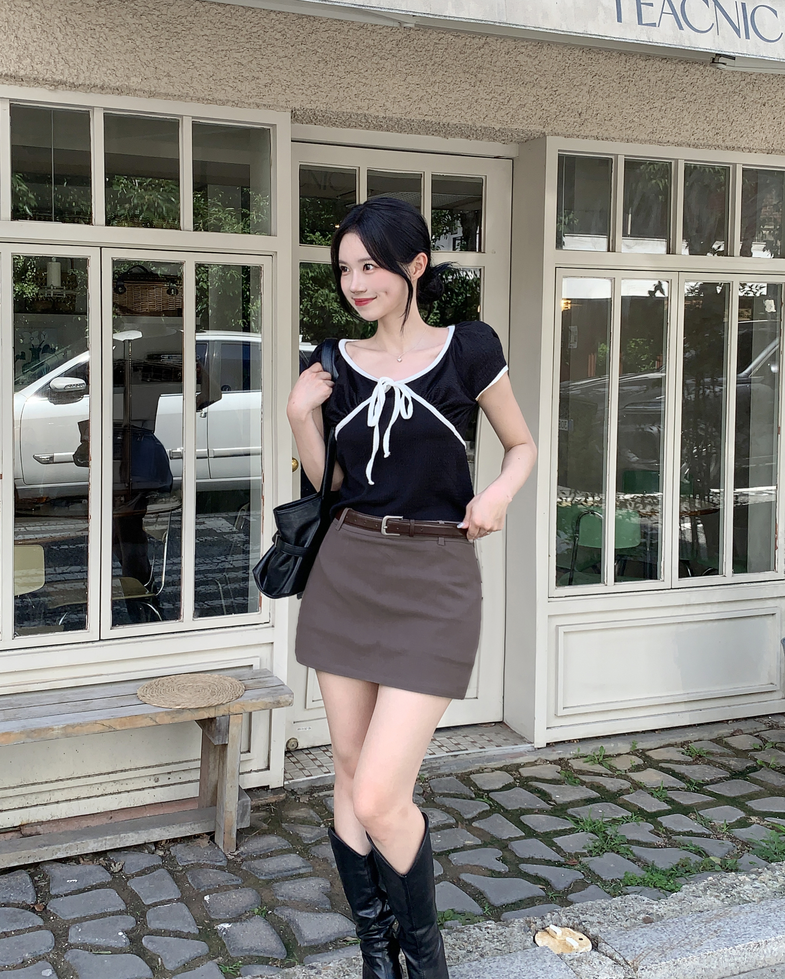 elmyu ベルト付き スカートパンツ elmyu ベルト付き スカートパンツ ボトムス | selectshop elmyu