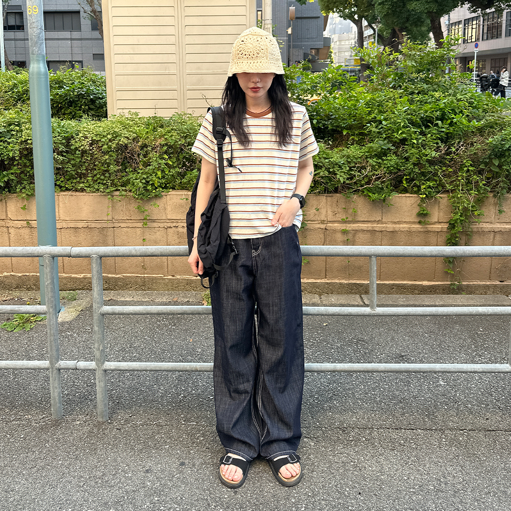 深いデニムワイドパンツ | ファッション通販サイト NUGU