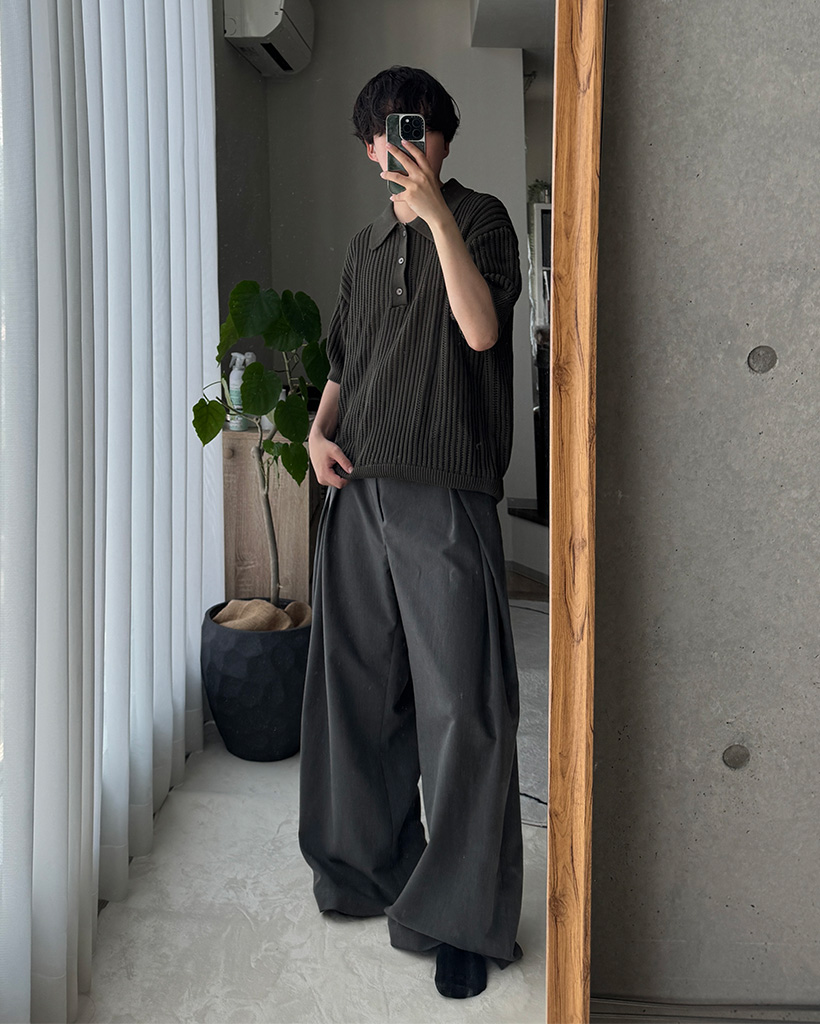 メッシュ ニットトップス ユニセックス ルーズ 韓国 全2色 b3994 org.jpg