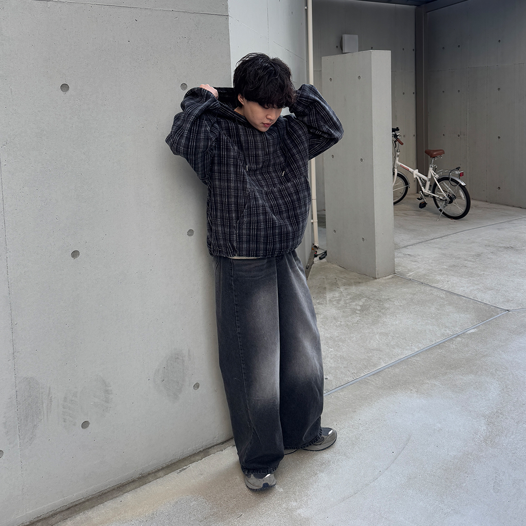 チェックフードギャバジンパーカー 楽天市場】メンズ チェック柄 パーカー 前開き フード付き 長袖