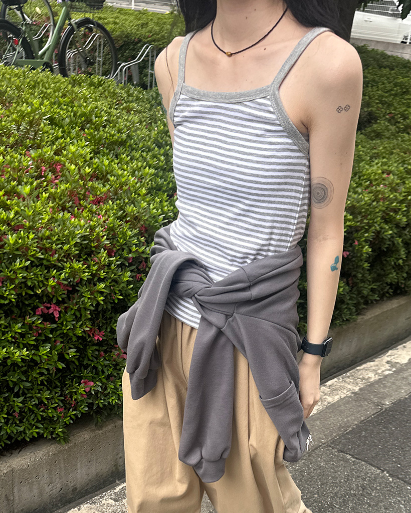シンプルボーダーキャミソール | ファッション通販サイト NUGU