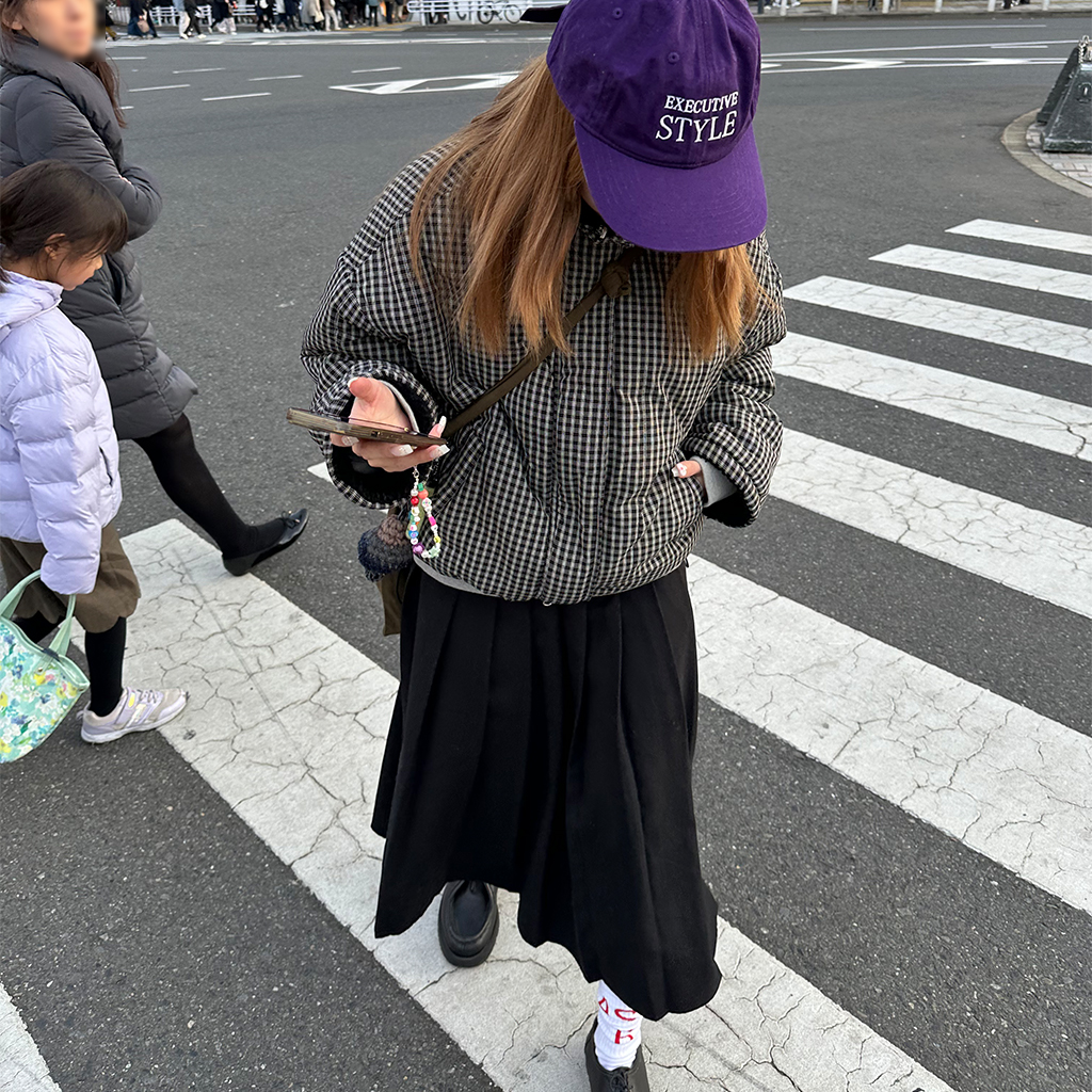 リバーシブルファーチェックジャンパー | ファッション通販