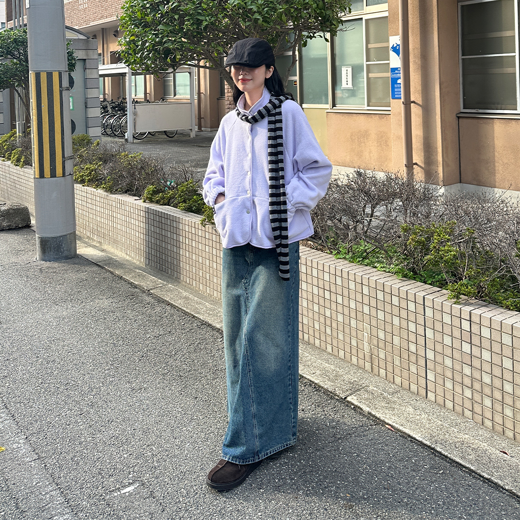 マキシスリットデニムロングスカート | ファッション通販サイト NUGU