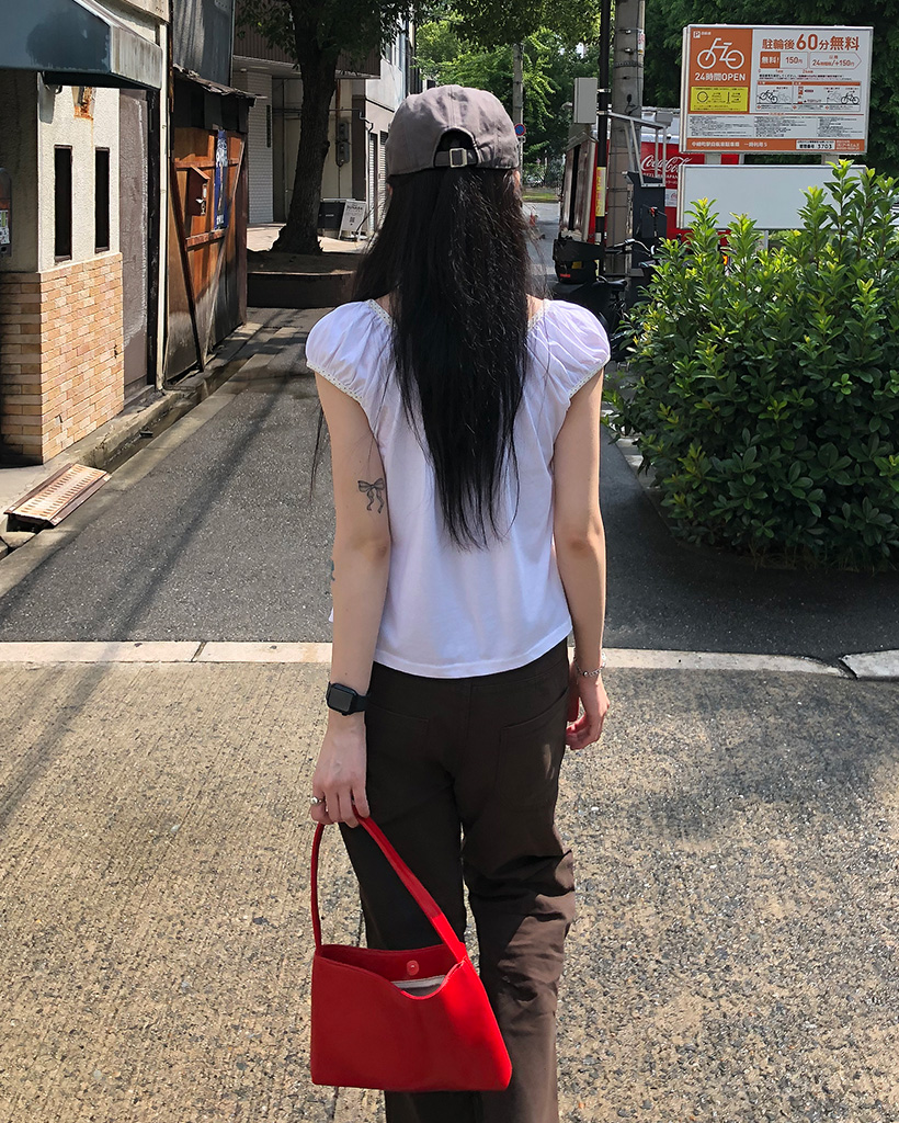 【日本製】ドットリボン半袖カットソー【アンプリ】 ドットリボンギャザーTシャツ | ファッション通販サイト NUGU