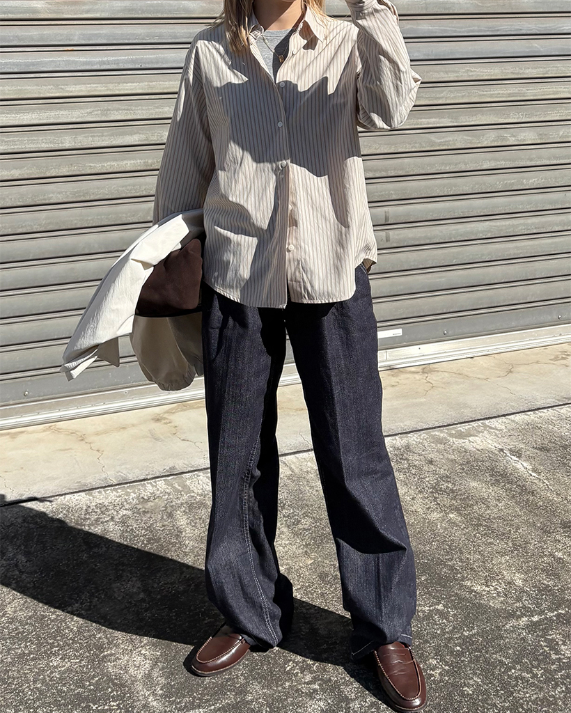 nugu Celume ハートスタッドルーズフィットデニム