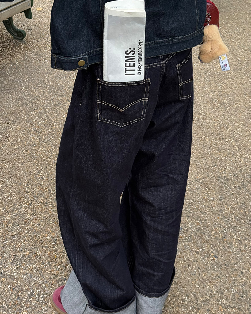 ワイドフッドローデニムパンツ