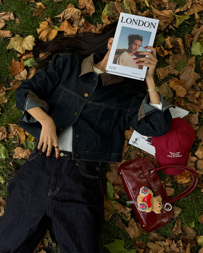 チェックバイカラーデニムシャツジャケット | ファッション通販サイト NUGU