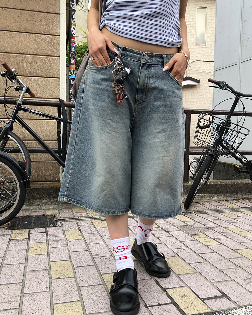 70s USA古着 レディース ワイドパンツ デニムハーフパンツ vintage 古着 90s USA製 Levi's 505-1759 「00 レングス」 スーパー