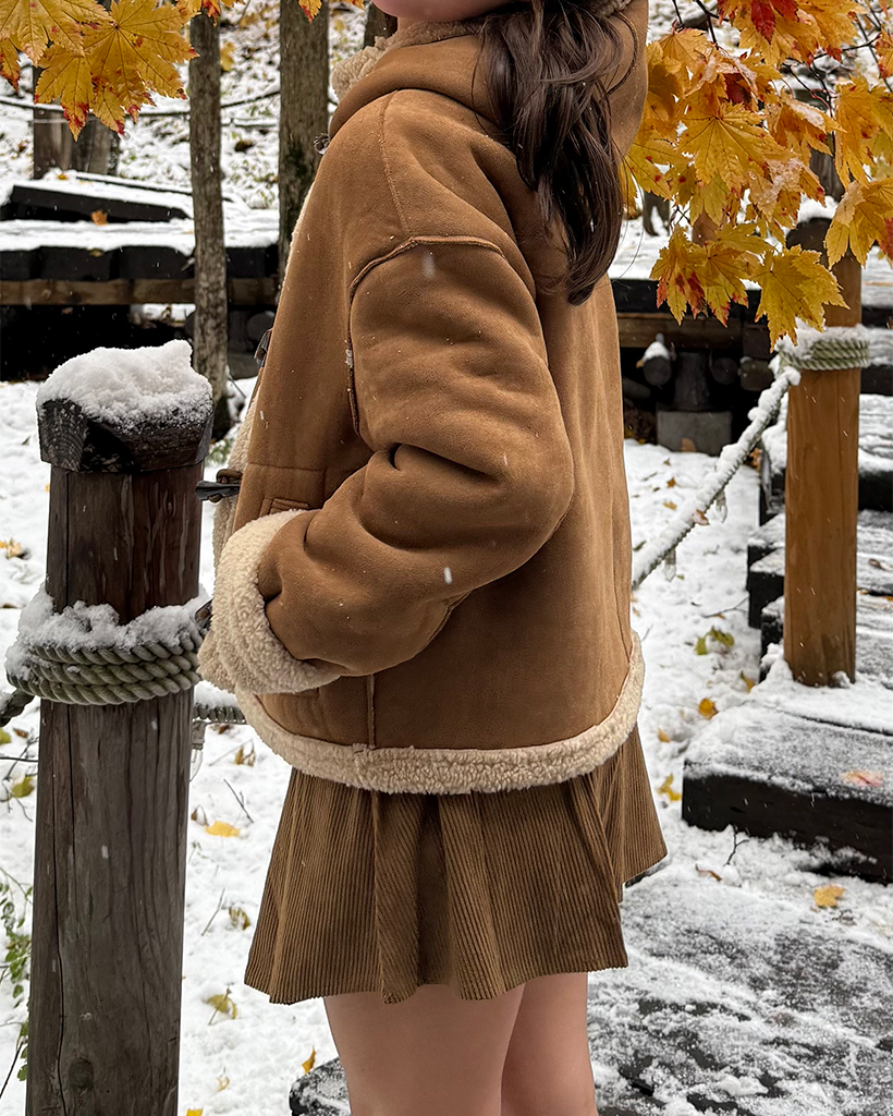 ボアショートフードムートンダッフルコート | ファッション通販サイト NUGU