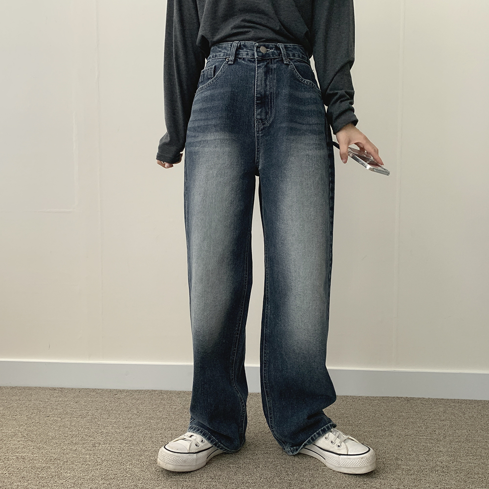 【もか】ウォッシュドデニムワイドパンツ CIAOPANIC TYPY（チャオパニックティピー） ジーンズ ウォッシュド