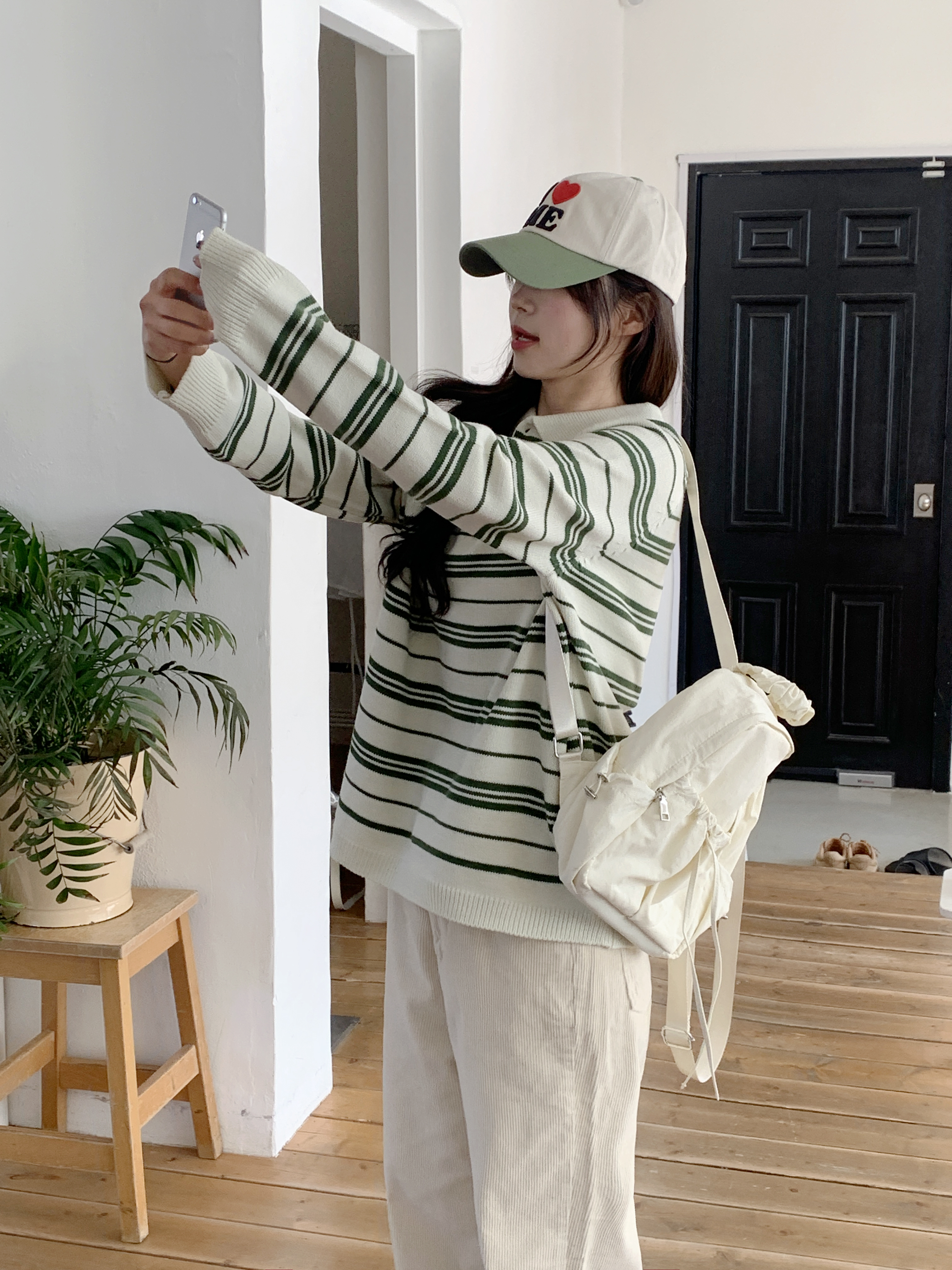 シャーリングリボンリュック