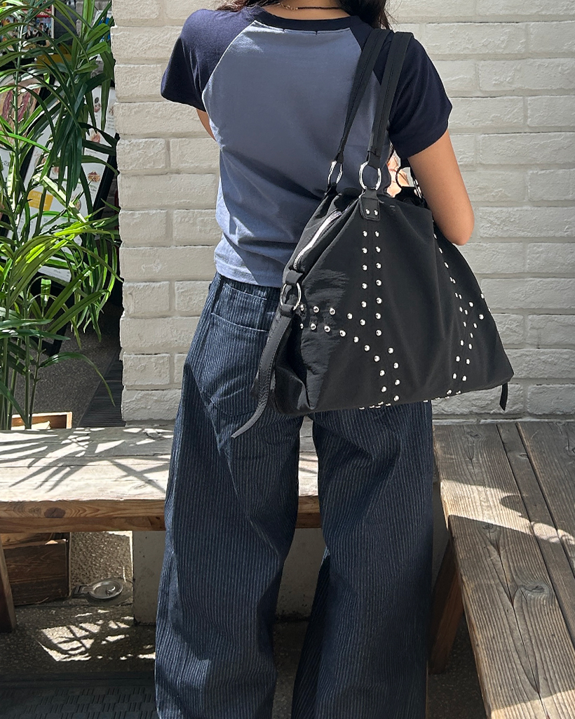 ダブルリベットラインナイロンバッグ | ファッション通販サイト NUGU