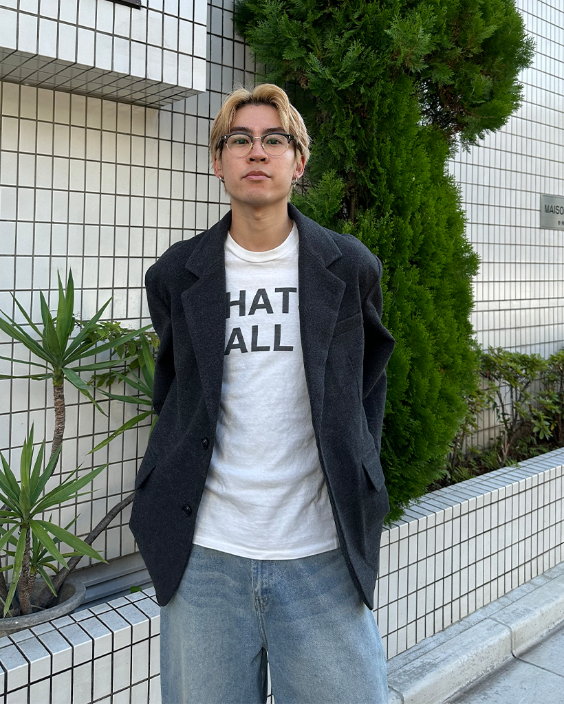 （ユニセックス）2ボタンシンプルジャケット