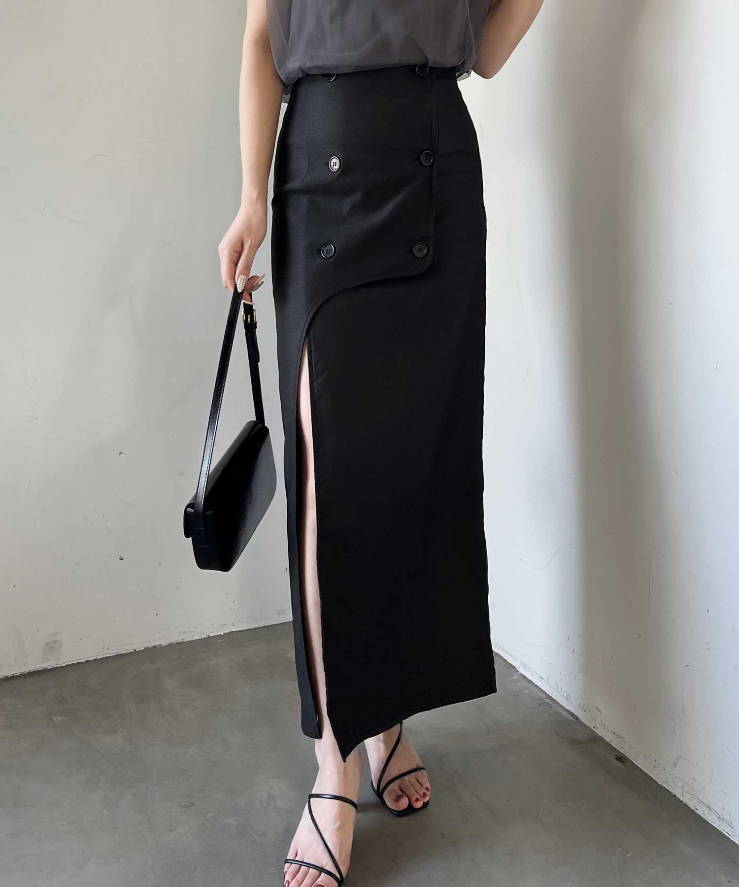 ヤヌーク Front Button Skirt フロントボタンスカート ヤヌーク Front Button Skirt フロントボタンスカート