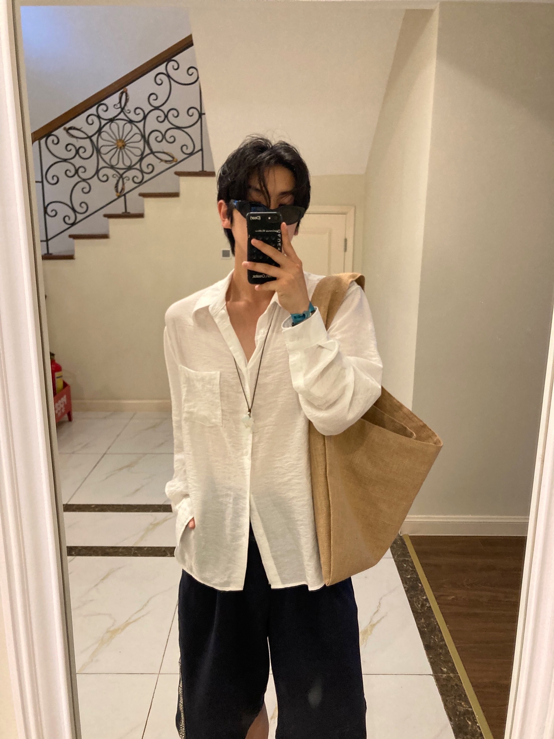 seersucker summer shirt (4color)